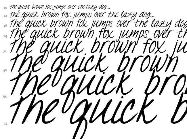 DJB Oh Suzannah font waterfall